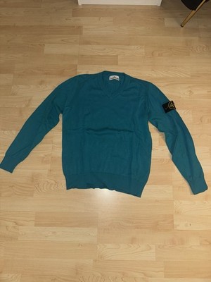 Original Stone Island Pullover V-Neck Gr. S Türkis