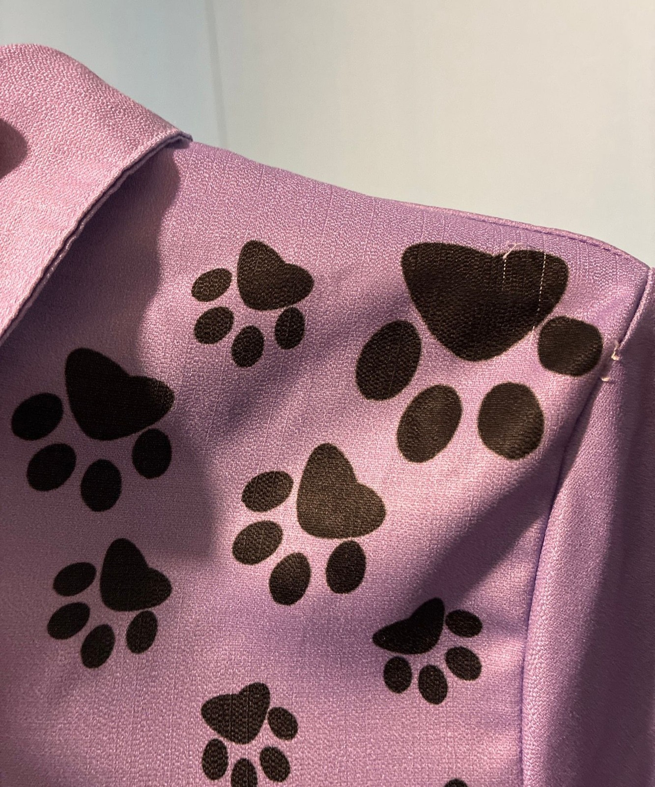 Women's Lavender polyester Button-Down Blouse wit… - image 3