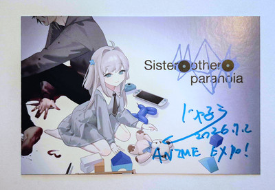 Sister Other Paranoia Nyalra Autographed Card Anime Expo Needy Girl Overdose