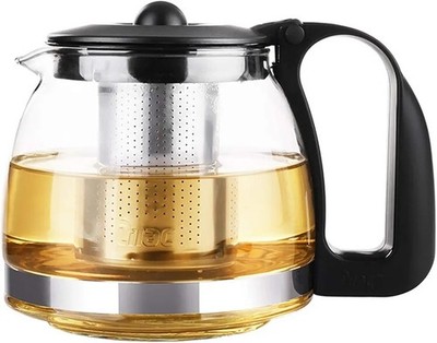 Tee in Perfektion: MICHELINO Glas Teekanne mit Edelstahlfilter 700ml