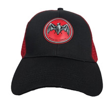 Bacardi Rum Bat Logo Snapback Mesh Trucker Hat Red/Black Marca De Fabrica NEW