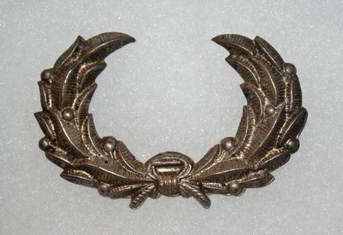 ANTIQUE CIVIL WAR ERA OFFICERS SILVER HAT WREATH INSIGNA