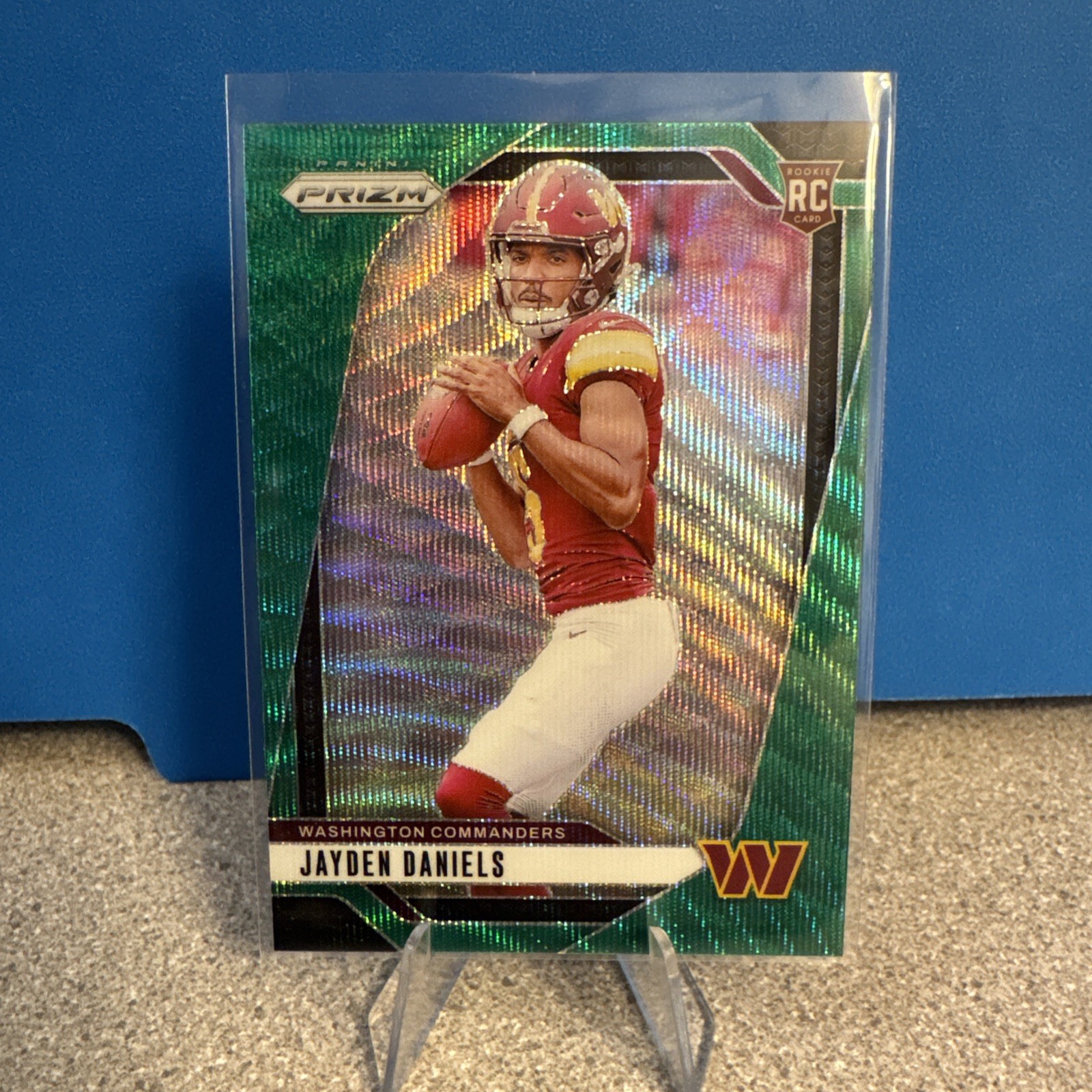 2024 Prizm Jayden Daniels RC Green Wave Rookie #347 Commanders