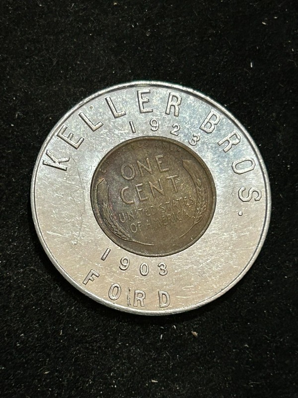 1953D Lititz Pennsylvania Encased Cent Token Keller Bros. Ford PA179