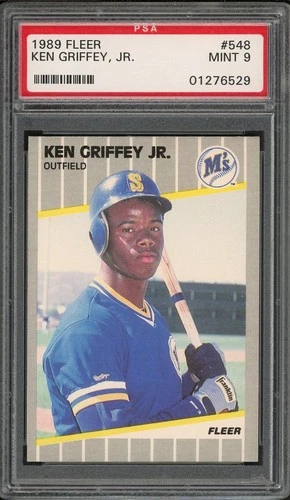 1989 Ken Griffey Jr Fleer #548 RC Rookie PSA 9