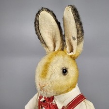 Steiff: ab 1949 Pupphase Bub * Knopf + Rest der US Zonen Fahne * 25 cm *