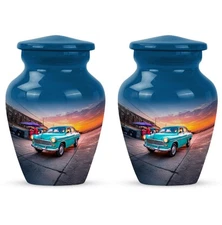 Car Urn 3Inch Set Of 2 Keepsake Burial Urns for Human Ashes Decorative Gift