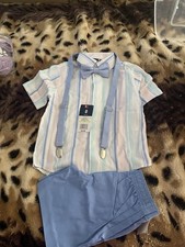 Izod 4 Piece Set Boys Dress Shirt Dress Shorts 4T Brand New With Tags