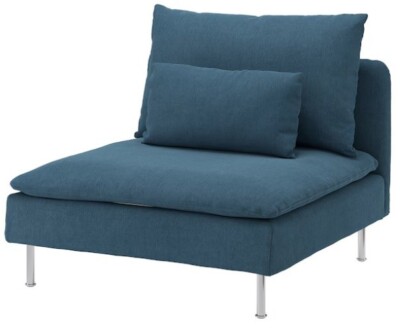 Neuer Ikea Soderhamn Bezug für 1-Sitzer-Teil, Tallmyra blau, 005.579.23