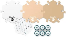 6 Recordable Dog Buttons and 3 Beige Hexagonal Tiles | Dogs