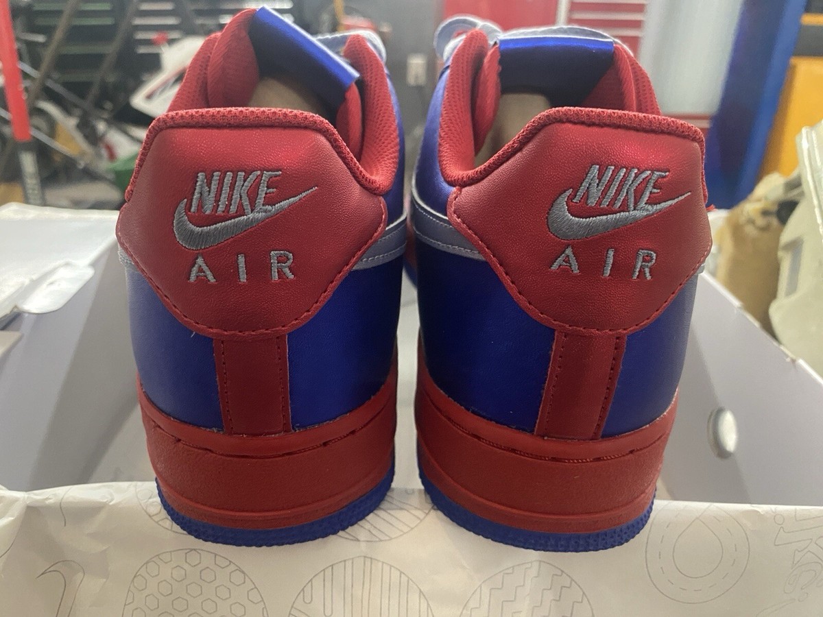 BRAND NEW IN BOX AF1 NIKE BY YOU ROYAL BLUE WITH RED ACCENTS & SWOOSH SIZE 9.5 Nike - Boy - GS Air Force 1 - White/Deep Royal Blue  main image 3