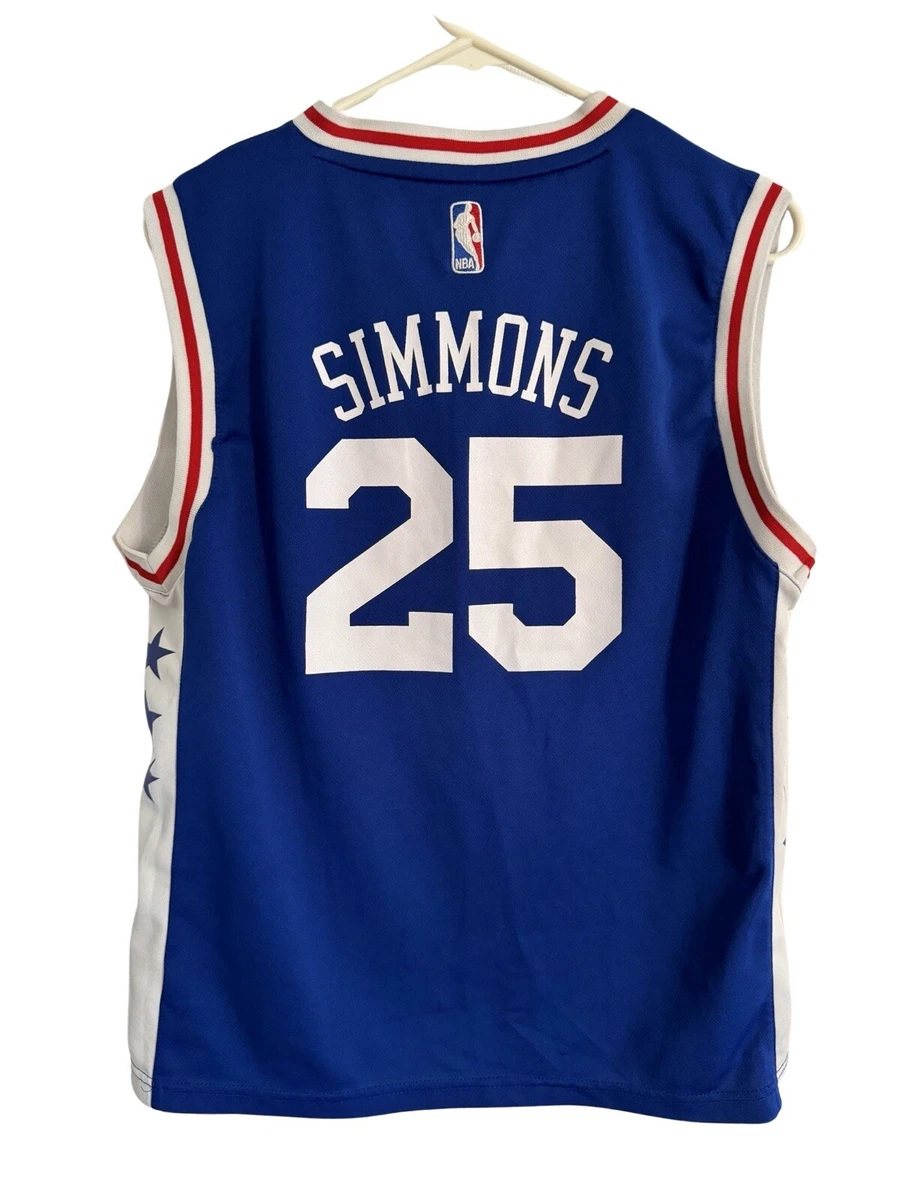 Ben Simmons Philadelphia Sixers 76ers Authentic jersey Youth Size Large 14 16
