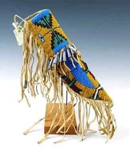 Indian Beaded Native Sioux Style Leather Knife Sheath Beaded Knife Cover