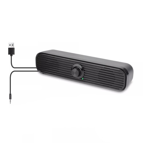 3.5mm Jack Wired Speakers Soundbar Stereo Bass Sound USB For Computer Tablet