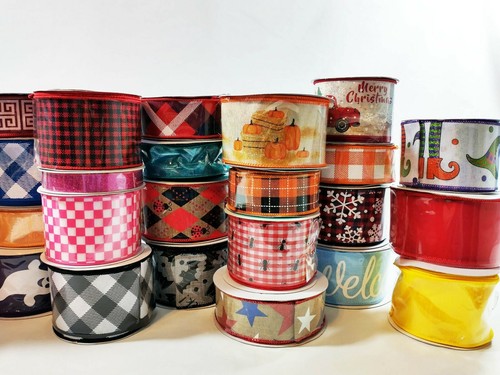 10 Assorted Ribbon Spools - 10 Yards Each (See Pictures and Description)