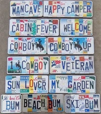 Custom Made License Plate Embossed Letter Sign Wall Hanger 