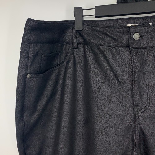 Frye & Co Pants Womens Plus Size 24W Black Faux Suede Cropped Bootcut Ankle NWT - Picture 5 of 11