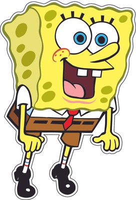 SpongeBob Squarepants car bumper sticker vinyl decal, 5"x3 ...