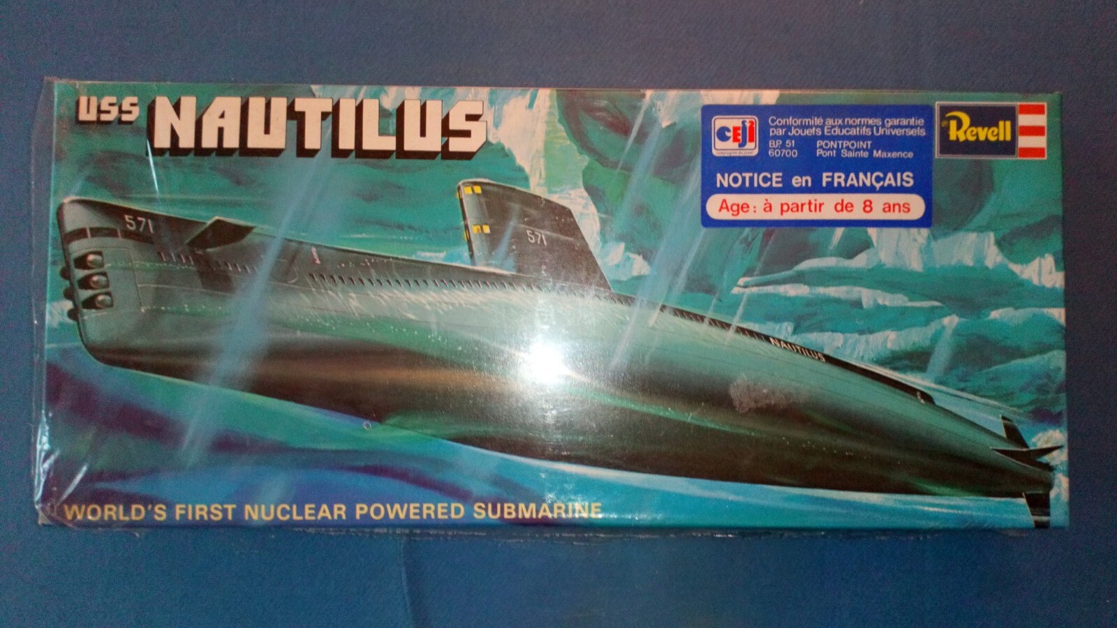 Sous-marin Revell USS Nautilus H-491 coffret vintage 1976 rare sous film d'origine
