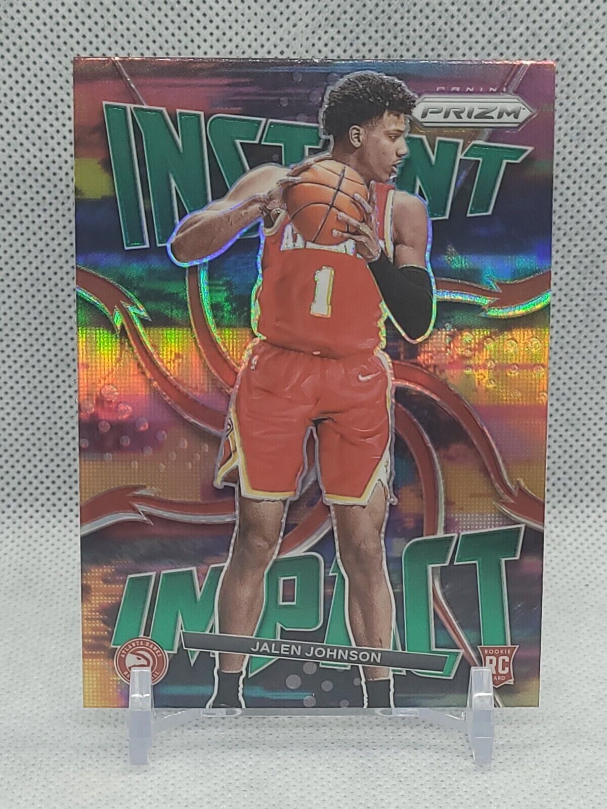 2021-22 Panini Prizm - Jalen Johnson - Instant Impact - Rookie Green HOLO Prizm