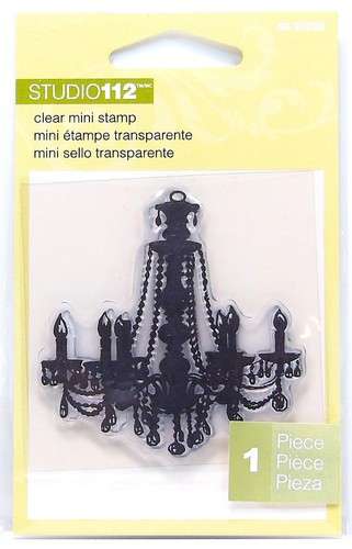 EK Success INKADINKADO Clear Mini Stamps HANGING CHANDELIER Cling Stamp