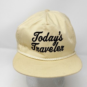beige strapback hat
