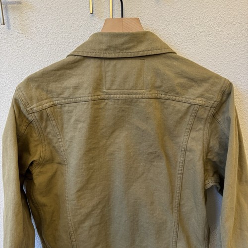 Studio D'Artisan Twill Denim Jacket 38 Medium Khaki Western Style Trucker Japan - Picture 7 of 20