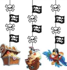 Pirate Treasure Hanging Cutout Decorations 3 Pack 22.5" Paper Decorations