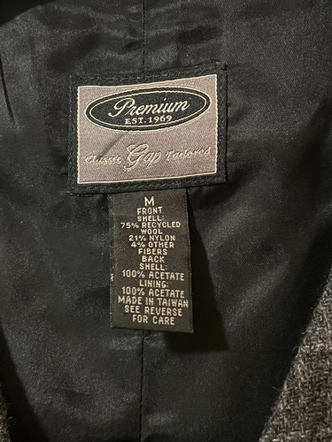 Vintage Premium Classic GAP Tailored Men Medium Wool Blend Quilted Lining Vest - Picture 4 of 7