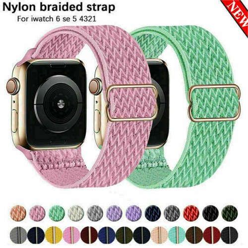 Elastyczny pasek do Apple Watch Series 9/8/Ultra2/7/6/5/SE 38-45mm 49mm nylonowy pasek - Zdjęcie 7 z 29