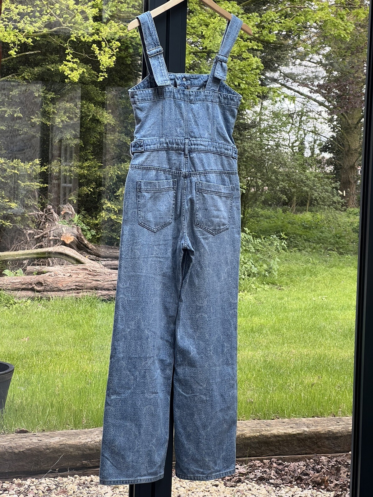Free People Showdown denim dungaree overalls  jumpsuit RRP £148 image 4