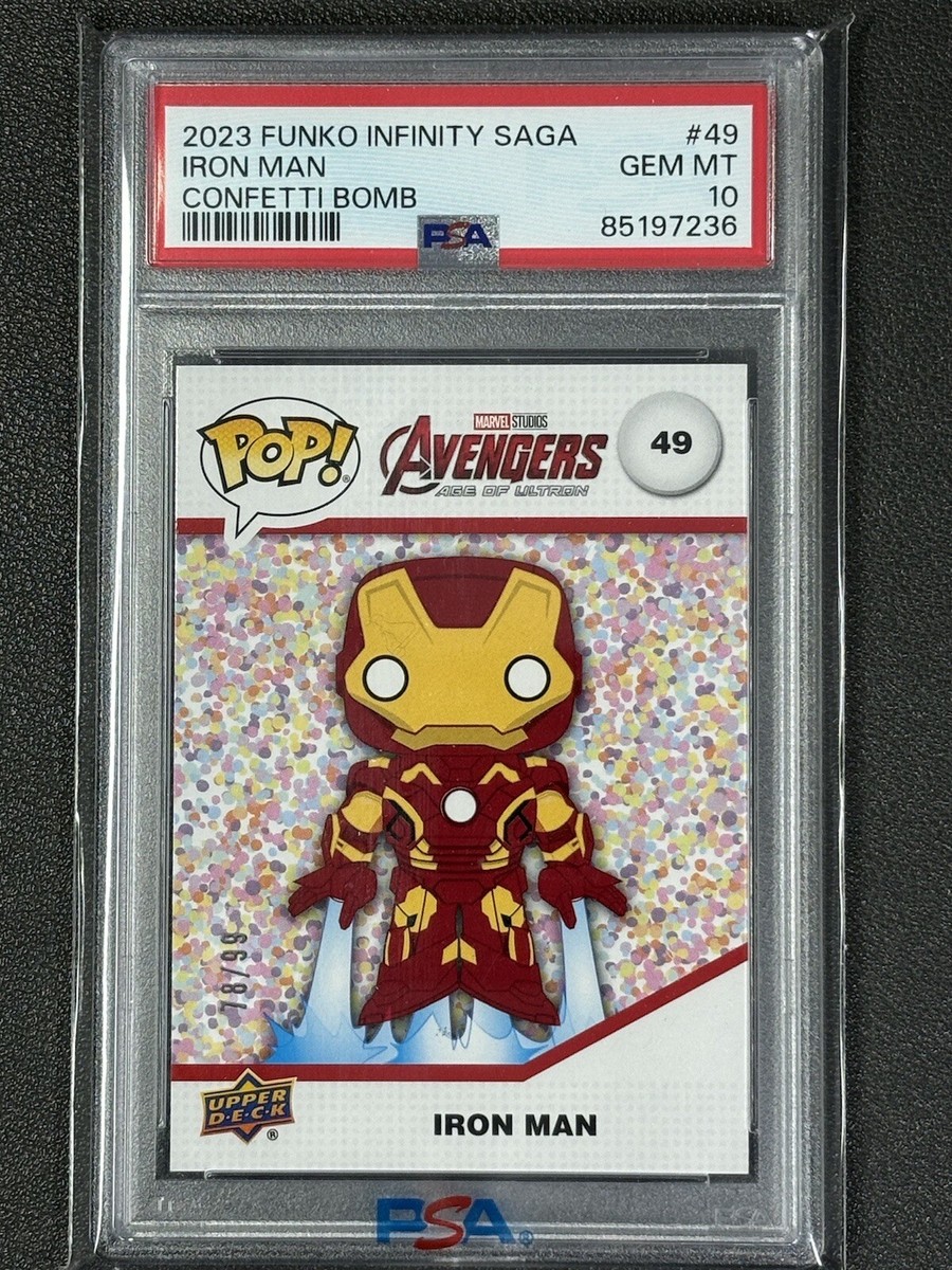 PSA 10 2023 Upper Deck Funko Marvel Infinity Iron Man SP PSA 10 2023 Upper Deck Funko Marvel Infinity Iron Man SP