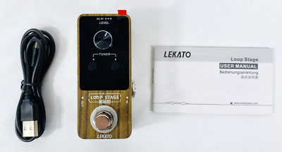 LEKATO Looper Guitar/Bass Mini Pedal - 9 Loops/40 Mins Record - Grain - New*