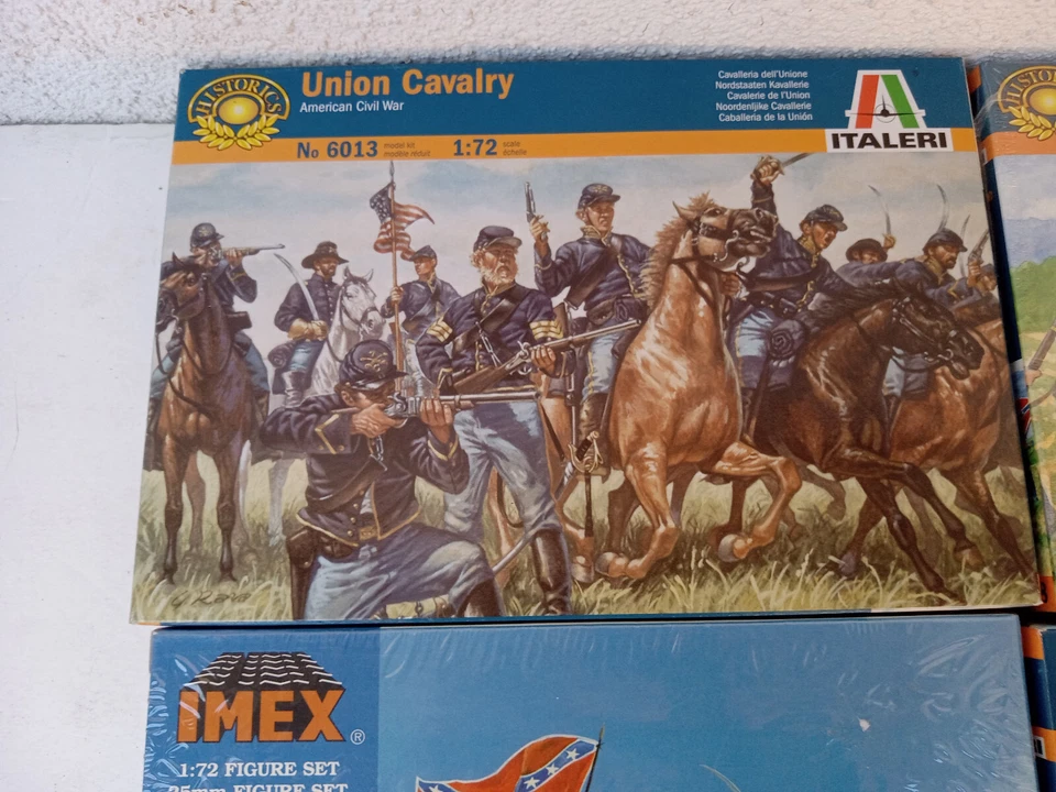 "LOTE Unión de Caballería Guerra Civil Artillería Caballería Confederada Infantería 1/72 1"" NUEVO Foto 2 de 4