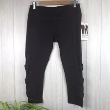 NWT Active Life $79 Leggings Moisture Wicking Purple Mesh Side Panel Size Medium