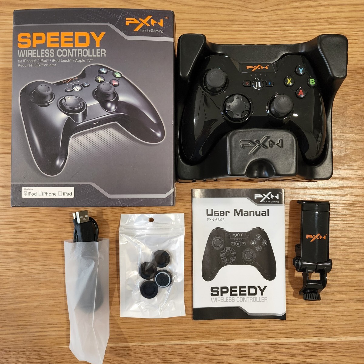 New PXN Speedy Wireless Controller Black PXN-6603B (iOS7 or later 