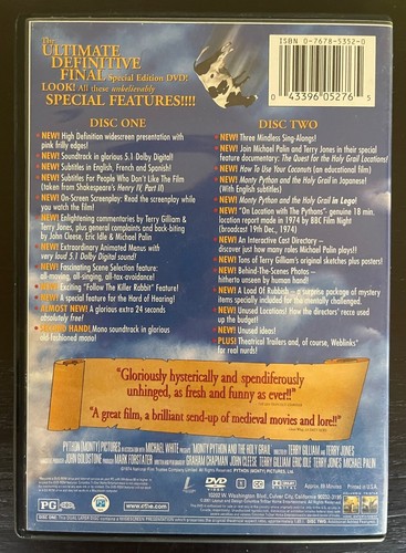 Monty Python and the Holy Grail DVD - Picture 2 of 3
