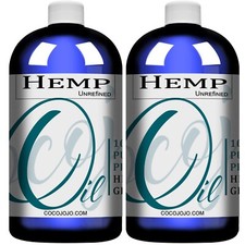 Hemp oil 64 oz 100 pure cold pressed unrefined non gmo bulk raw uncut virgin