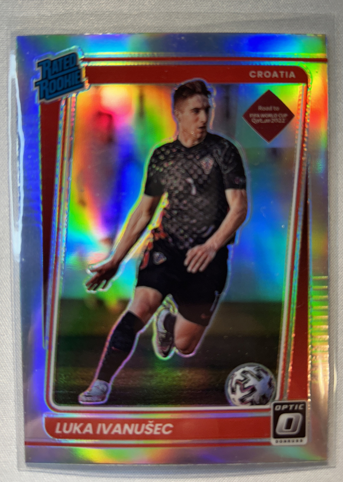 2021-22 Donruss LUKA IVANUSEC #200 Optic Rated Rookie SILVER HOLO PRIZM Croatia