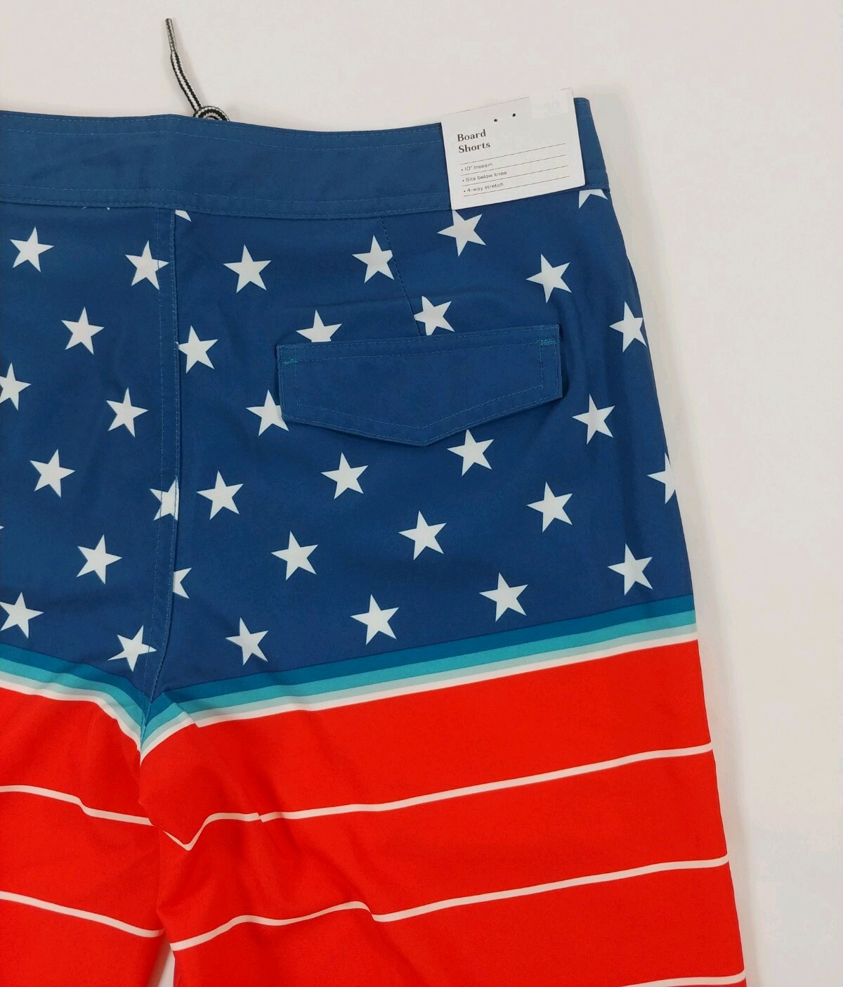 GOODFELLOW & CO Men's 10" Biscayne American Flag Board Shorts Select