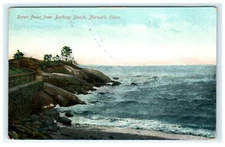 1909 Roton Point From Bathing Beach Norwalk Connecticut Early Postcard