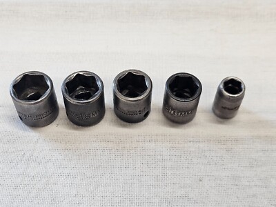 5 Proto Professional Impact Metric Socket Set 3/8'' Drive 19 18 17 16 10mm 7219M