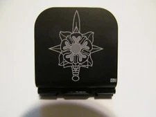 Military Intelligence Logo Laser Etched Aluminum Hat Clip Brim-it