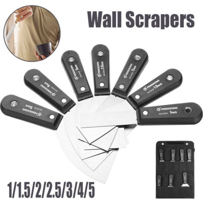 7Pcs Carbon Steel Wallpaper Paint Stripper Filling Putty Knife Wall Scraper Tool