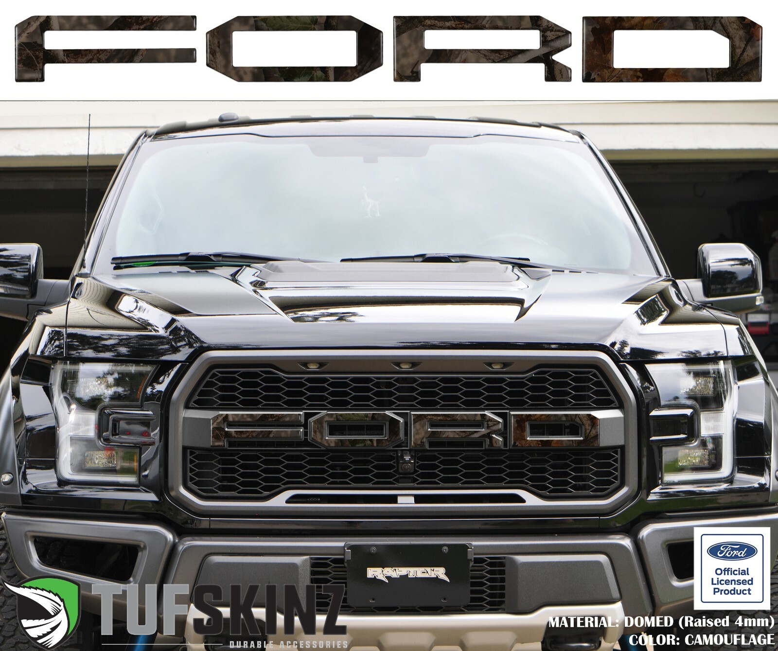 2015-2020 Ford Raptor Grille Letter Overlays - Official Licensed ...
