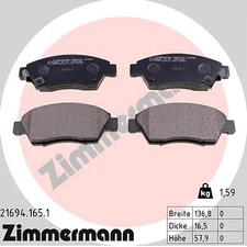 Zimmermann brake pad set, disc brake 21694.165.1