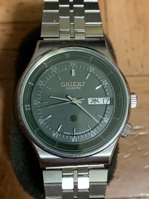 Orient 5291 21 60 CA QZ Quarz Herrenuhr 36 mm graues Zifferblatt Vintage-Stil