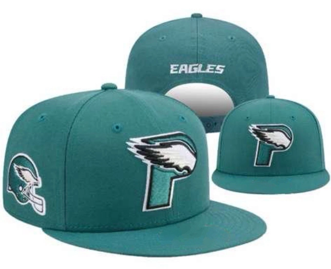 Philadelphia Eagles Black Snapback Hat – Embroidered Logo Adjustable Cap Green