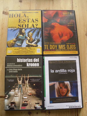 4 DVDs Hola, estas sola? Historias del Kronen, Te doy mis Ojos, La Ardilla roja