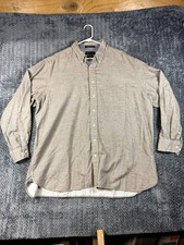 Paul Fredrick Shirt Mens 3XL Brown Finest Long Staple Cotton Button Down Casual